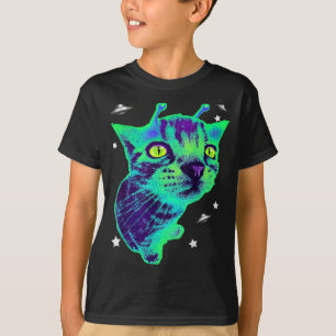 T-shirt Chat drôle d'alien marrant Glerp Glorp Gnarp Chat