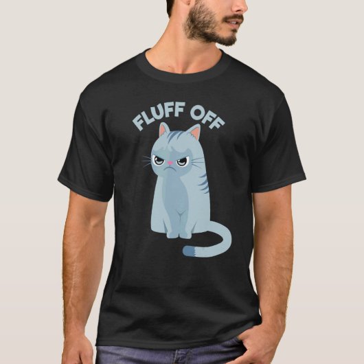 T-shirt Chat Drôle de Dégage Fluff (Devant)