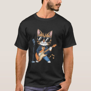 T-shirt Chat drôle de guitariste amateur de musique