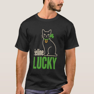 T-shirt Chat drôle de la Saint-Patrick Chanceux Irlandais