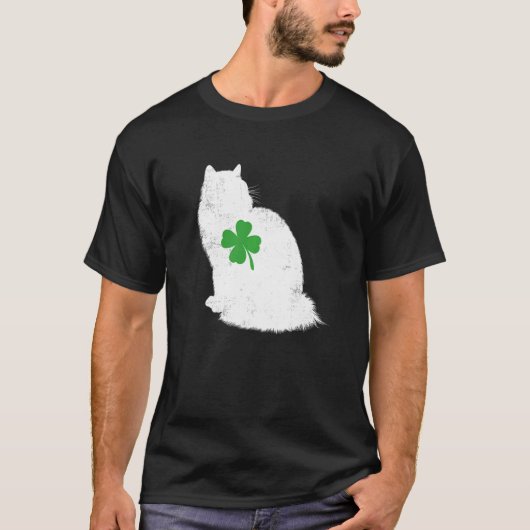 T-shirt Chat drôle de la Saint-Patrick Ragdoll Shamrock Gi (Devant)