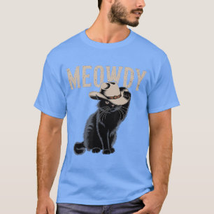 T-shirt Chat drôle de musique country Meowdy Chapeau de co