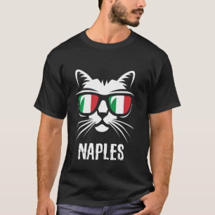 T-shirt Chat drôle de Naples Drapeau de l'Italie