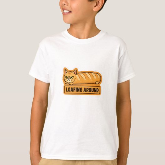 T-shirt Chat Drôle de Pain de Fête (Devant)