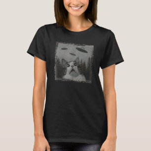 T-shirt Chat drôle de selfie de chat extraterrestre graphi