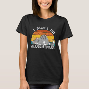 T-shirt Chat Drôle de Sommeil Je ne fais pas le matin Homm