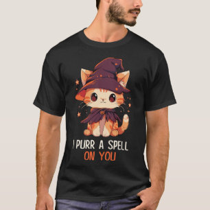 T-shirt Chat drôle de sorcière de sorts de pun graphique h