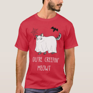 T-shirt Chat drôle d'horreur effrayant qui rampe drôle Hal