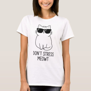 T-shirt Chat drôle et cool avec lunettes de soleil Graphiq