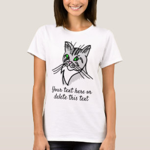 T-shirt Chat Drôle Et Votre Texte Personnel