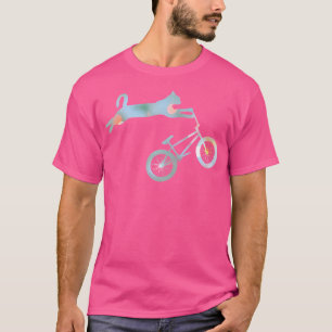 T-shirt Chat Drôle Faisant du BMX pour Amateur de BMX