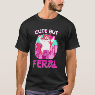 T-shirt Chat Drôle, Fille Sauvage Vacances D'été De Fête