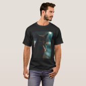 T-shirt Chat Drôle Fumant une Cigarette Mème Génération Z (Devant entier)