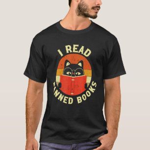 T-shirt Chat drôle Je lis des livres interdits Bibliophile