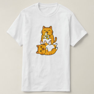 T-shirt Chat drôle mangeant une banane Neko mignon dessin