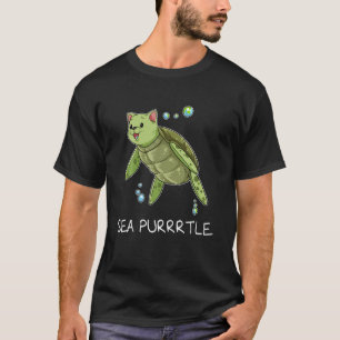 T-shirt Chat drôle Mer Purrtle Chat Tortue Kitten Don T Sh