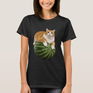 T-shirt Chat Drôle Pastèque Chats Mème Amant 1