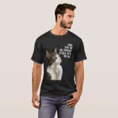 T-shirt Chat Drôle Pensif (Devant entier)