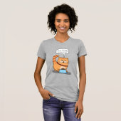 T-shirt Chat drôle peu satisfait de la bouffe (Devant entier)