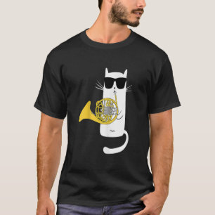 T-shirt Chat drôle Porter des lunettes de soleil Jouer Co