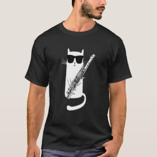 T-shirt Chat drôle Porter des lunettes de soleil Jouer de