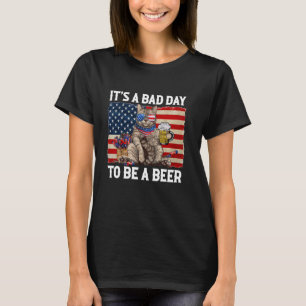 T-shirt Chat Drôle Qui Boit de la Bière à une Fête C'est u