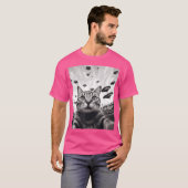 T-shirt Chat Drôle Selfie Ufo (Devant entier)