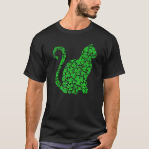 T-shirt Chat Drôle Shamrock Feuille Chat Balinais Saint-P