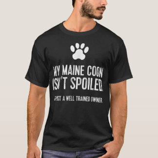 T-shirt Chat Drôle T Mon Maine Coon n'est pas Gâté Tee