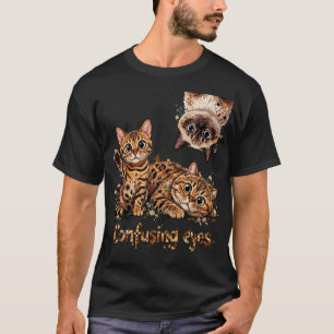 T-shirt Chat Drôle, Trio Félin en Fleur, Chat Mignon, chat