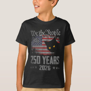 T-shirt Chat du drapeau américain 250 ans 250e anniversair