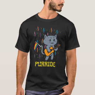 T-shirt Chat du drapeau arc-en-ciel Fierté gay Mois LGBTQ