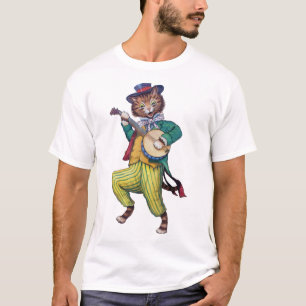 T-shirt Chat du joueur de banjo (guitare), Louis Wain