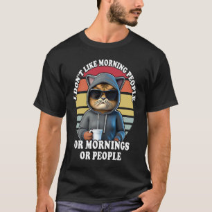 T-shirt Chat du matin boit des citations de café chats  3