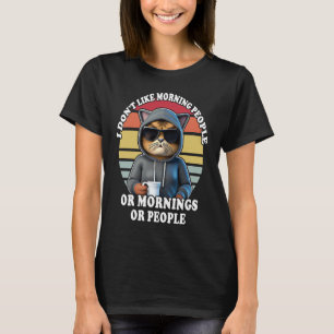 T-shirt Chat du matin Boit du Café Dictons Chats 3