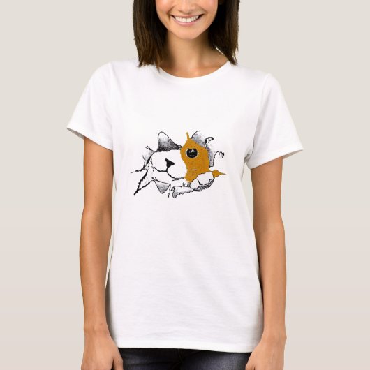 T-shirt chat du sac (Devant)