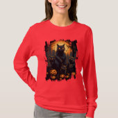 T-shirt Chat Éffrayant Meowling Good Time (Devant)