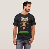T-shirt Chat effrayé par le concombre Chaton (Devant entier)