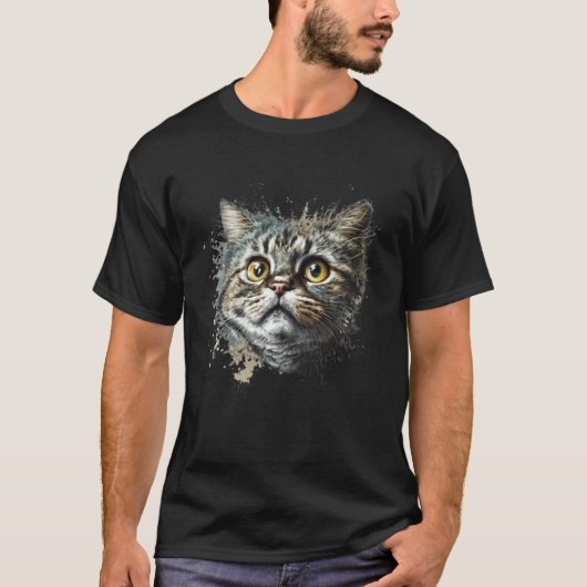 T-shirt Chat effrayé Scaredy Cat 4 (Devant)