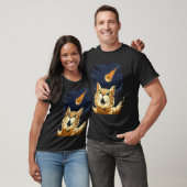 T-shirt Chat effrayé Selfie Chat Météorite Impact d'astéro (Unisexe)
