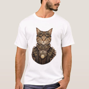 T-shirt Chat élégant Steampunk - Chat gentleman victorien