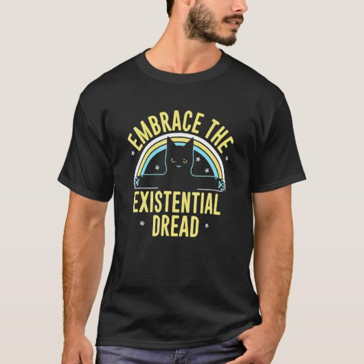 T-shirt Chat Embrasser Il Dread Existentiel (Devant)