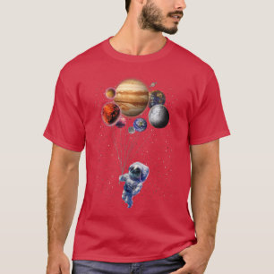 T-shirt Chat en astronaute dans la planète de retenue spat
