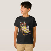 T-shirt Chat en bikini sur chaise longue de plage en train (Devant entier)