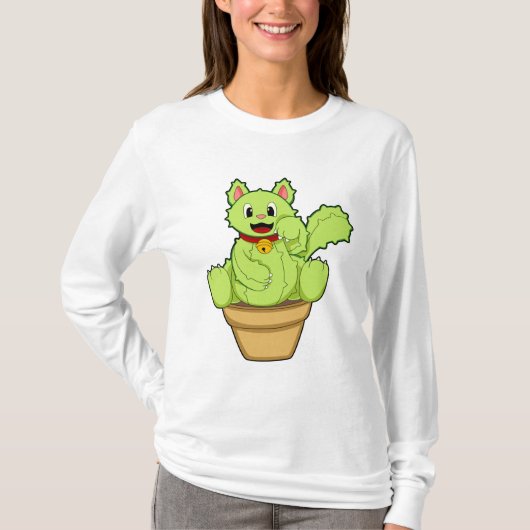 T-shirt Chat en cactus (Devant)