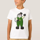 T-shirt Chat en chambre avec café et Casquette (Devant)