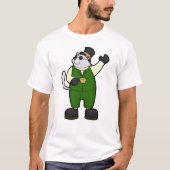 T-shirt Chat en chambre avec café et Casquette (Devant)