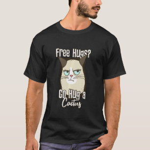 T-shirt Chat En Colère Accroche Un Cactus
