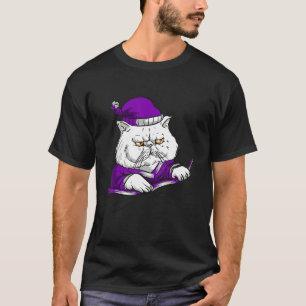 T-shirt Chat en colère Asexuel Sleepy Beanie Drapeau Asexu