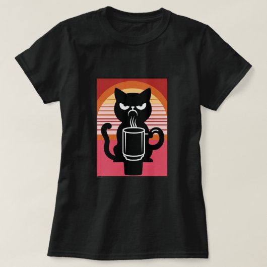 T-shirt Chat en colère Joe blk Femmes (Design devant)
